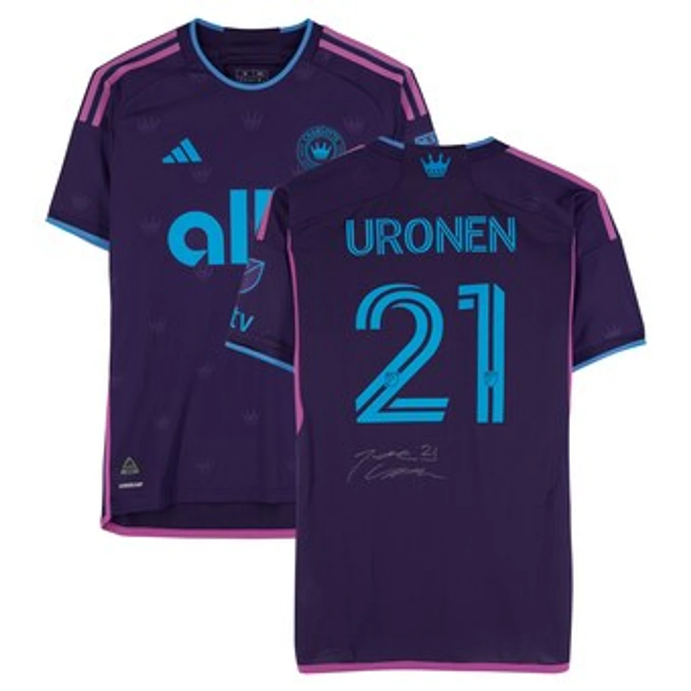 Jere Uronen Charlotte FC Autographed Match-Used #21 Purple adidas Jersey from the 2024 MLS Season - Size S