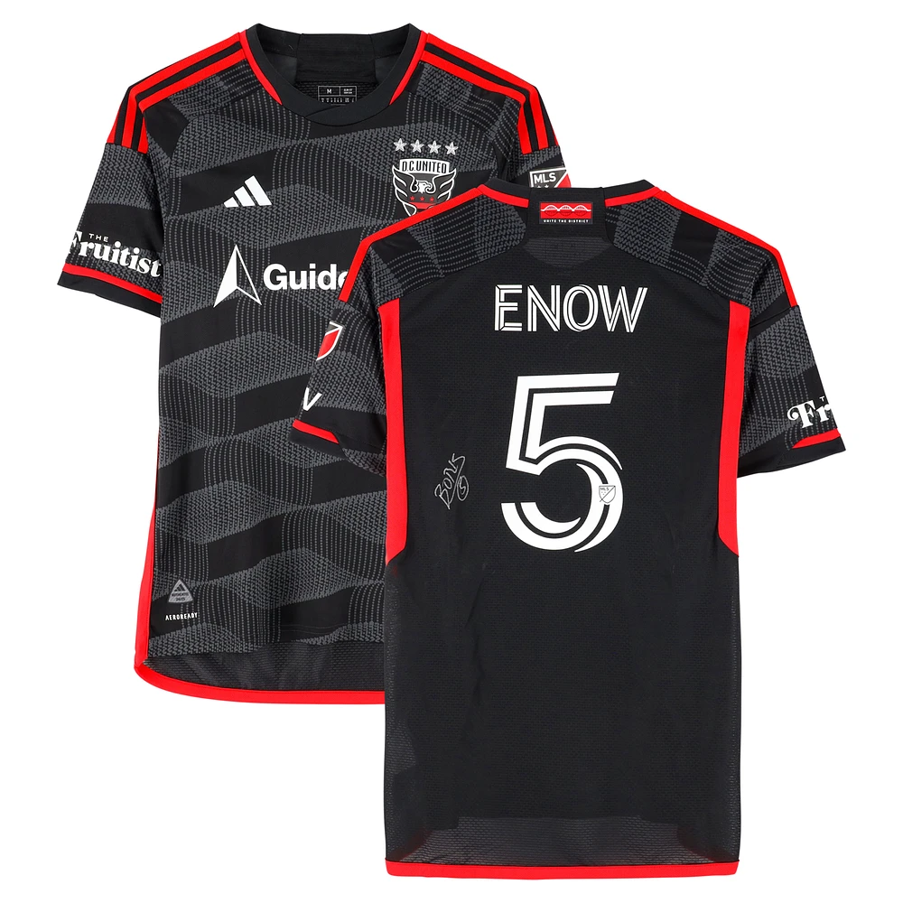 Boris Enow D.C. United Autographed Match-Used #5 Black adidas Jersey from the 2024 MLS Season - Size M