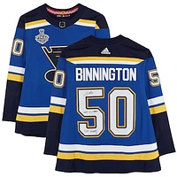Jordan Binnington St. Louis Blues Autographed Blue adidas Authentic Jersey with 2019 Stanley Cup Final Patch & Multiple Inscriptions - Limited Edition of 10