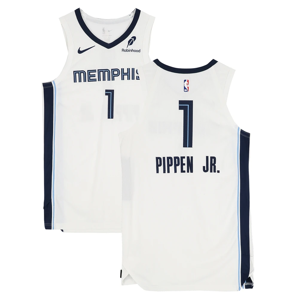 Scotty Pippen Jr. Memphis Grizzlies Game-Used #1 White Nike Jersey vs. Sacramento Kings on December 5, 2024 - Size 48+4
