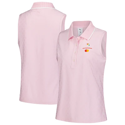 Women's Puma Pink Arnold Palmer Invitational Jacquard dryCELL Sleeveless Polo