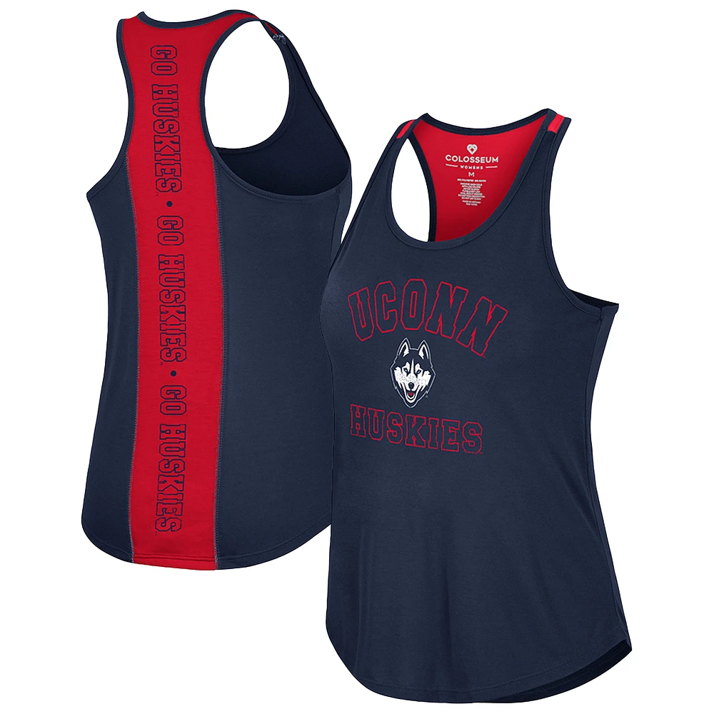 Women's Colosseum Navy UConn Huskies 10 Days Tank Top