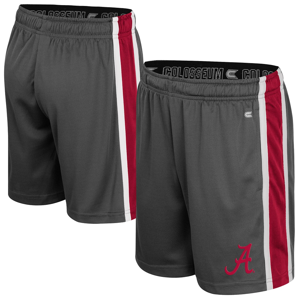 Youth Colosseum Charcoal Alabama Crimson Tide Ripple Shorts