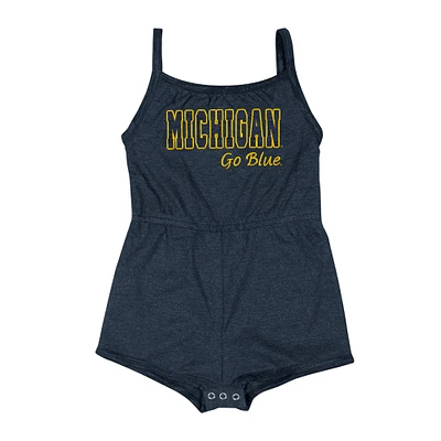 Girls Infant Colosseum Navy Michigan Wolverines Elemental Tank Romper