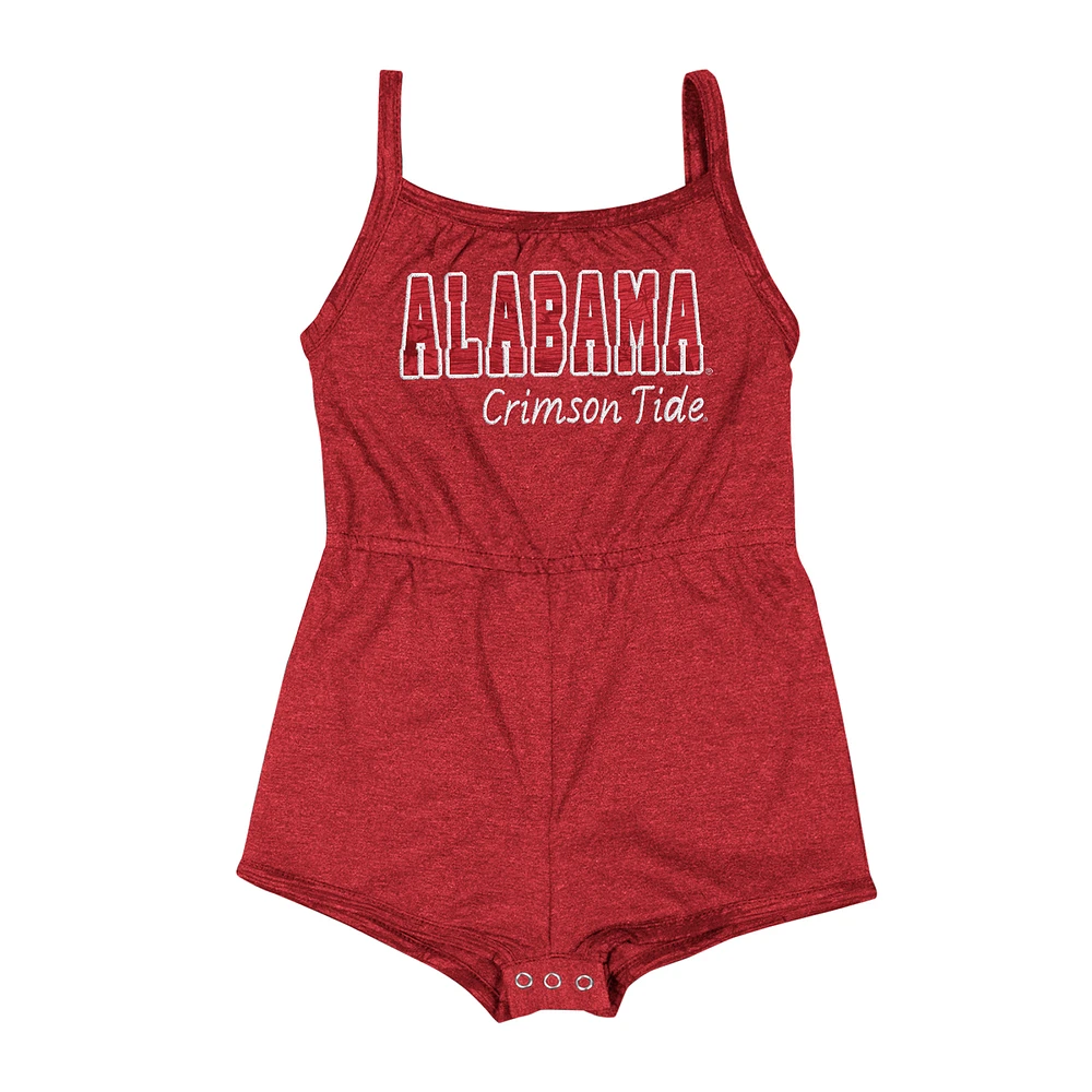 Girls Infant Colosseum Crimson Alabama Tide Elemental Tank Romper