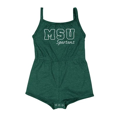 Girls Infant Colosseum Green Michigan State Spartans Elemental Tank Romper