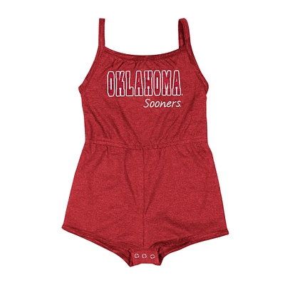 Girls Infant Colosseum Crimson Oklahoma Sooners Elemental Tank Romper