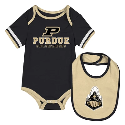 Newborn & Infant Colosseum Black Purdue Boilermakers Bodysuit Bib Set