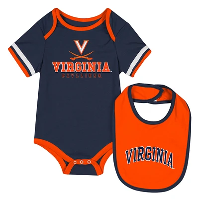 Newborn & Infant Colosseum Navy Virginia Cavaliers Bodysuit Bib Set