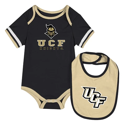 Newborn & Infant Colosseum Black UCF Knights Bodysuit Bib Set