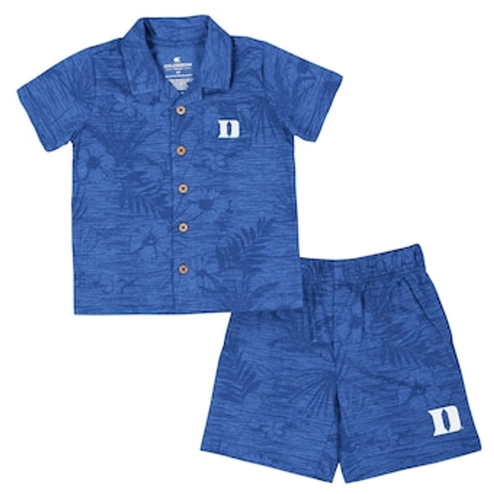 Toddler Colosseum Royal Duke Blue Devils Fern Champ Shirt and Shorts Set