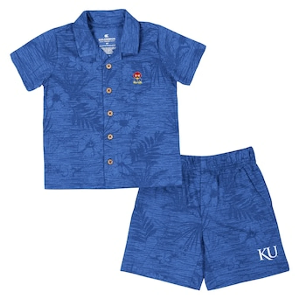 Toddler Colosseum Royal Kansas Jayhawks Fern Champ Shirt and Shorts Set