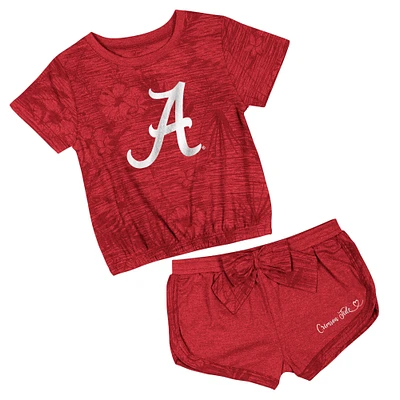 Toddler Colosseum Crimson Alabama Tide Fern T-Shirt and Shorts Set