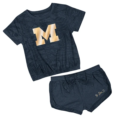 Toddler Colosseum Navy Michigan Wolverines Fern T-Shirt and Shorts Set