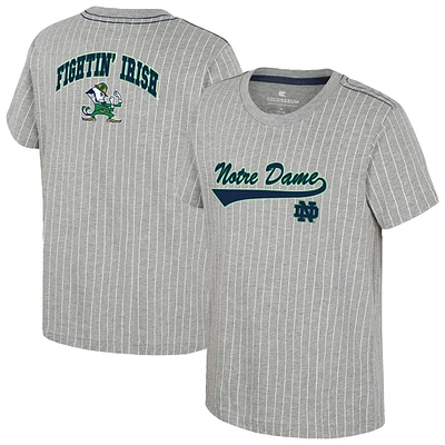 Youth Colosseum Heather Gray Notre Dame Fighting Irish Airball Baseball T-Shirt