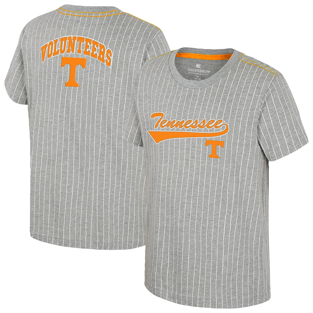 Youth Colosseum Heather Gray Tennessee Volunteers Airball Baseball T-Shirt