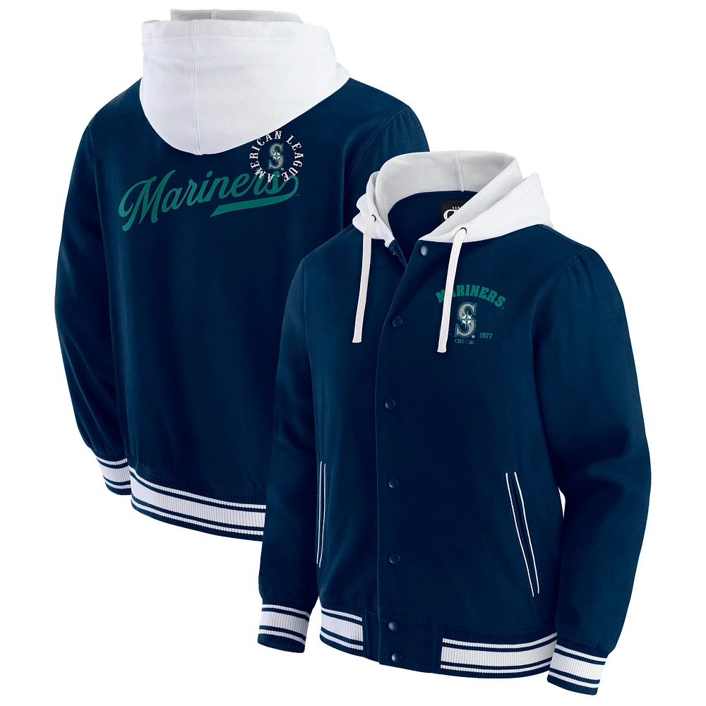 Men's Darius Rucker Collection by Fanatics Navy Seattle Mariners Full-Snap Hooded Jacket