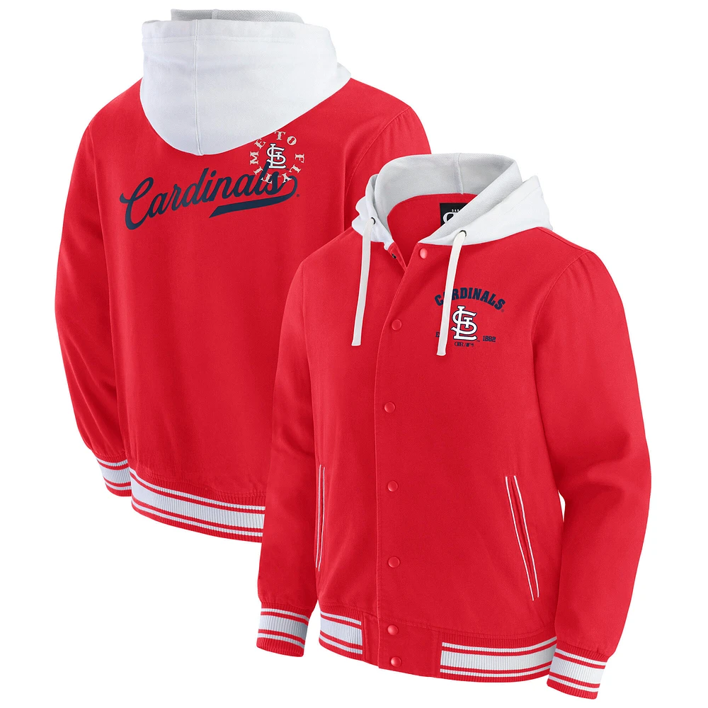 Men's Darius Rucker Collection by Fanatics Red St. Louis Cardinals Full-Snap Hooded Jacket