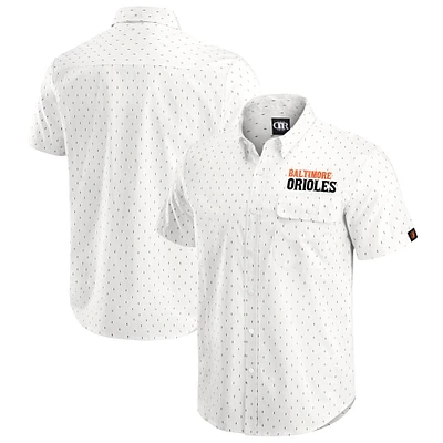 Men's Darius Rucker Collection by Fanatics Cream Baltimore Orioles Printed Button-Down Shirt