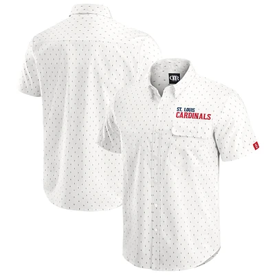 Men's Darius Rucker Collection by Fanatics Cream St. Louis Cardinals Printed Button-Down Shirt