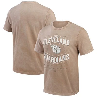 Men's Darius Rucker Collection by Fanatics Tan Cleveland Guardians Sun Faded T-Shirt