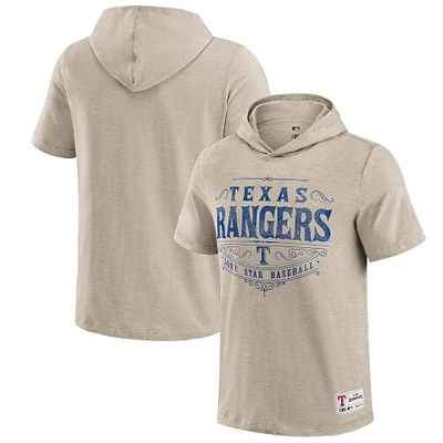 Men's Darius Rucker Collection by Fanatics Tan Texas Rangers Hooded T-Shirt