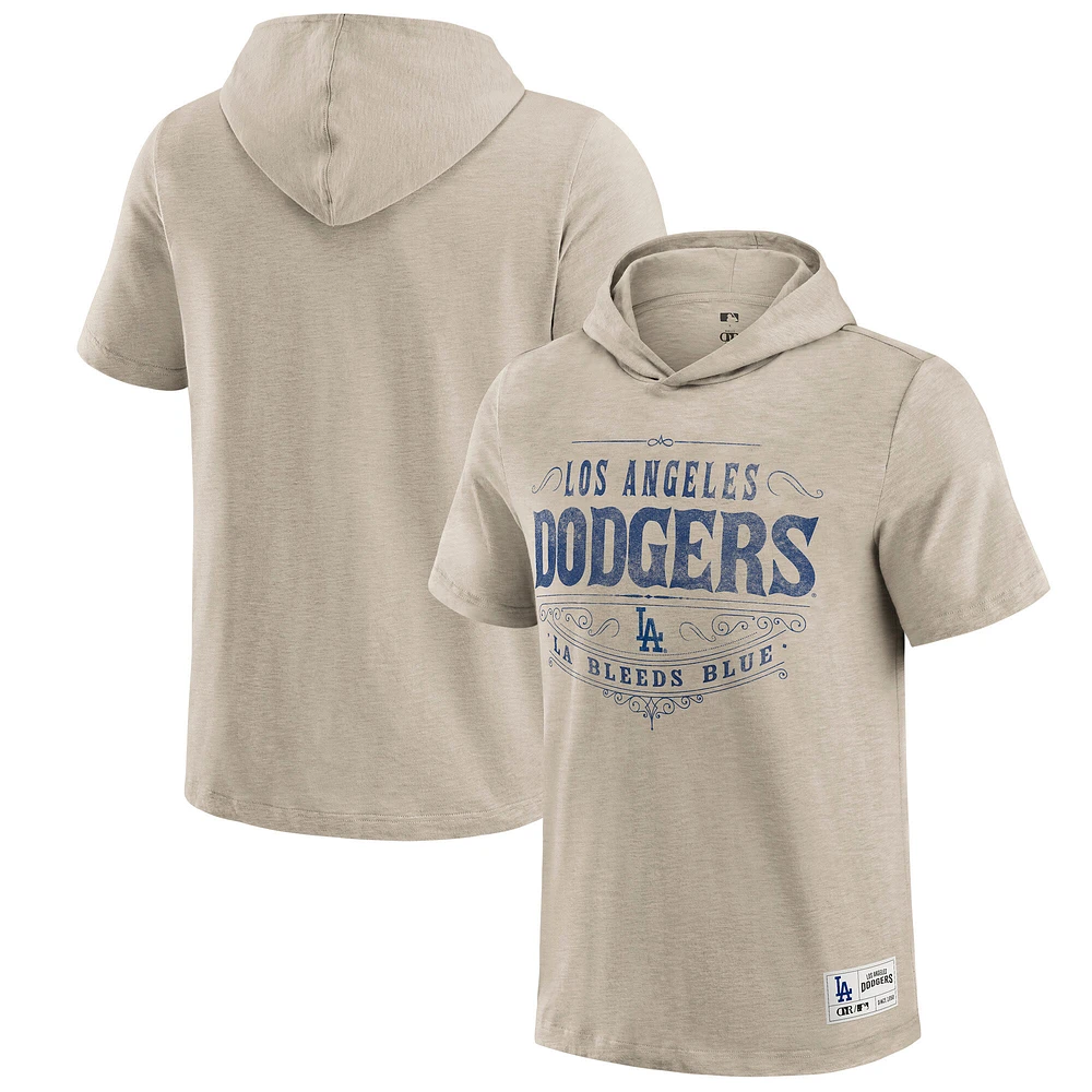 Men's Darius Rucker Collection by Fanatics Tan Los Angeles Dodgers Hooded T-Shirt