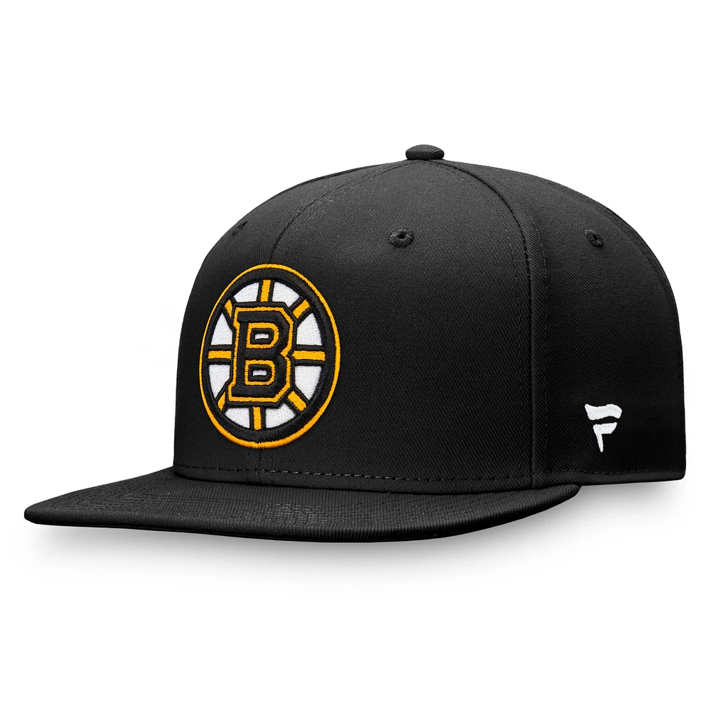 Men's Fanatics Black Boston Bruins Core Fitted Hat