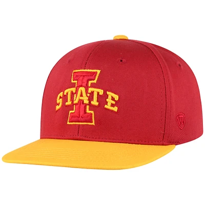 Youth Top of the World Cardinal Iowa State Cyclones Maverick Snapback Hat