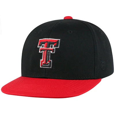 Youth Top of the World Black Texas Tech Red Raiders Victory Maverick Snapback Hat