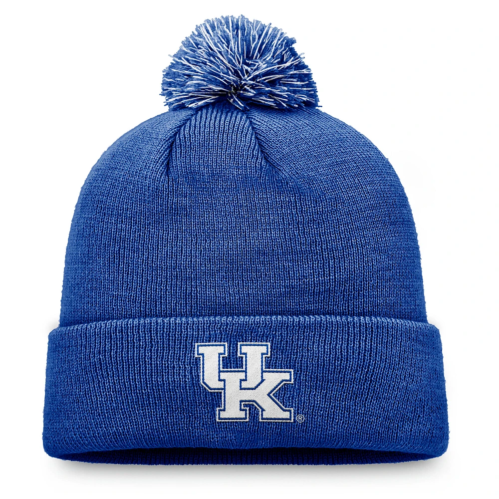 Men's Top of the World Royal Kentucky Wildcats Team Logo Cuffed Knit Hat with Pom