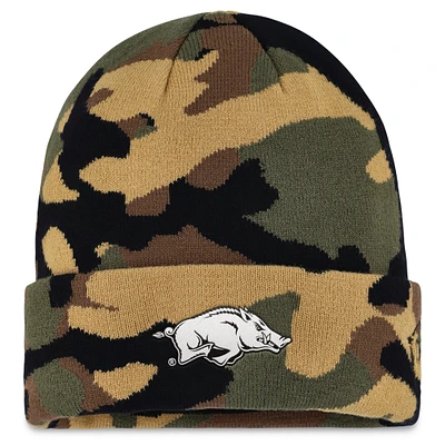 Men's Top of the World Camo Arkansas Razorbacks OHT Military Appreciation Boondocks Cuffed Knit Hat