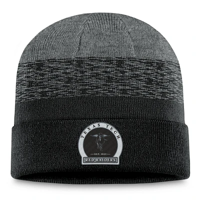 Men's Top of the World Heather Black Texas Tech Red Raiders Frostbite Cuffed Knit Hat