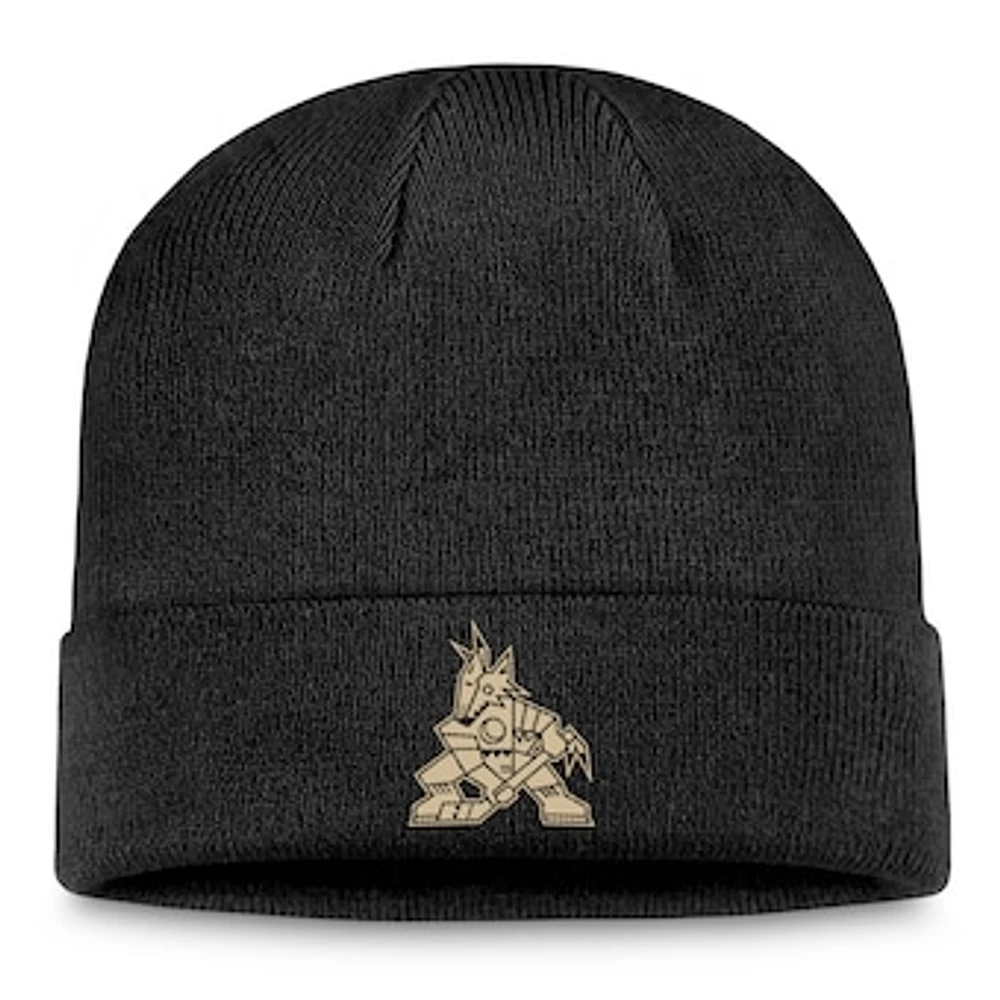 Men's Fanatics Black Arizona Coyotes Cuffed Knit Hat