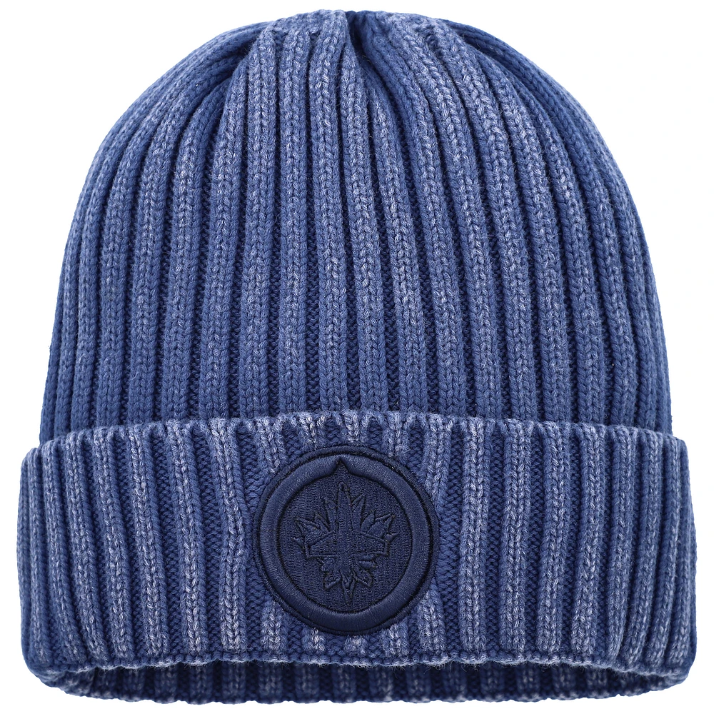 Men's Fanatics Navy Winnipeg Jets Authentic Pro Road Cuffed Knit Hat