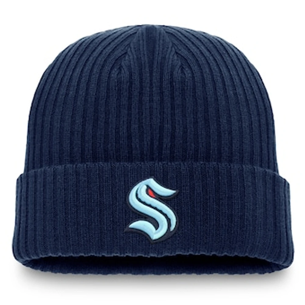 Men's Fanatics Deep Sea Blue Seattle Kraken Component Cuffed Knit Hat