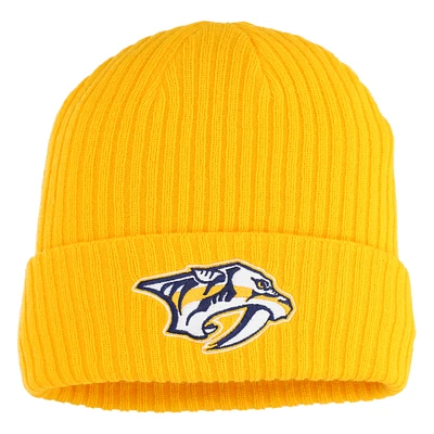 Men's Fanatics Gold Nashville Predators Logo Cuffed Knit Hat
