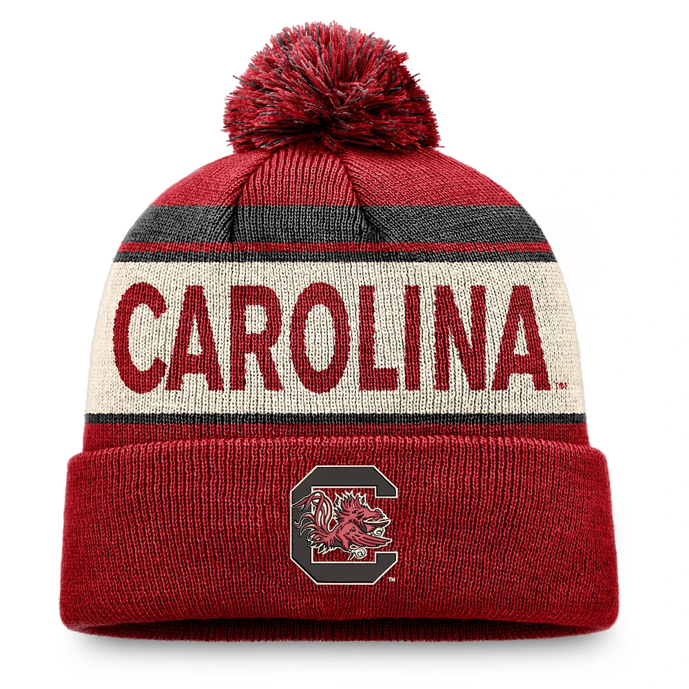 Men's Top of the World Garnet South Carolina Gamecocks Three-Tone Cuffed Knit Hat