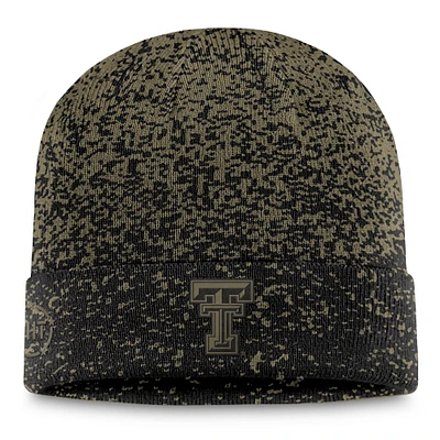 Men's Top of the World Olive/Black Texas Tech Red Raiders Cuffed Knit Two-Tone Hat