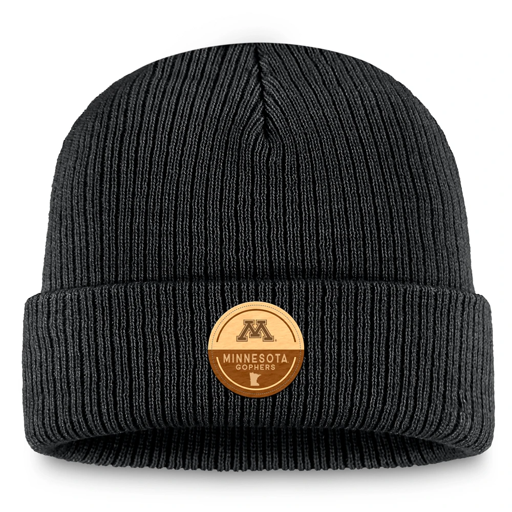 Men's Top of the World Black Minnesota Golden Gophers Uroot4 Patch Cuffed Knit Hat