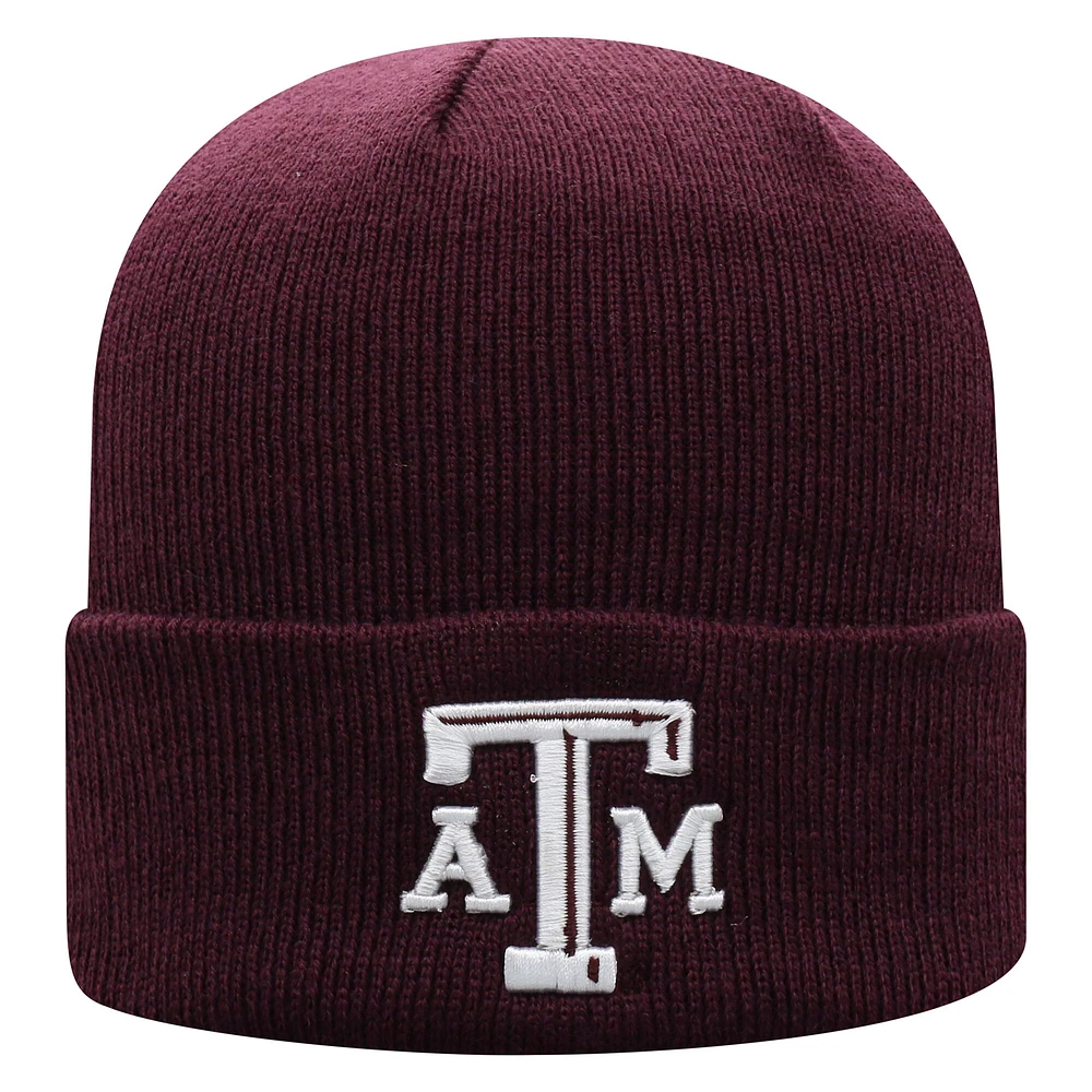 Men's Top of the World Maroon Texas A&M Aggies Logo Cuffed Knit Hat