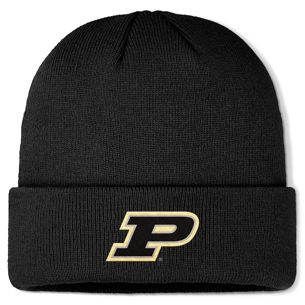 Men's Top of the World Black Purdue Boilermakers Logo Cuffed Knit Hat
