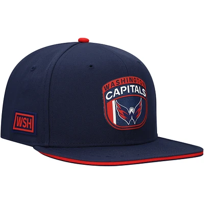 Men's Fanatics Navy/Red Washington Capitals 2024 NHL Draft Snapback Hat