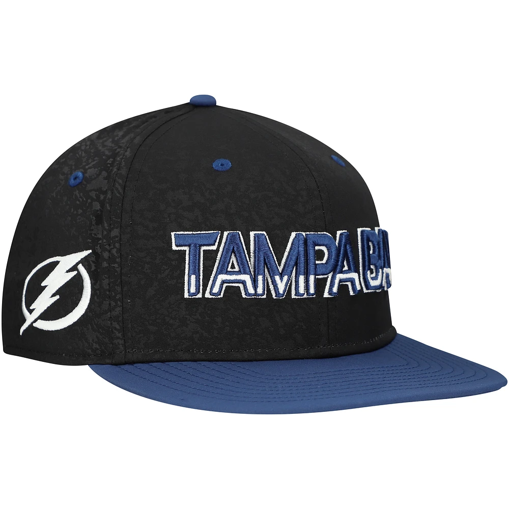 Men's Fanatics Black Tampa Bay Lightning Alternate Logo Snapback Hat