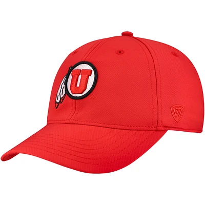 Men's Top of the World Red Utah Utes Victory Trainer Adjustable Hat
