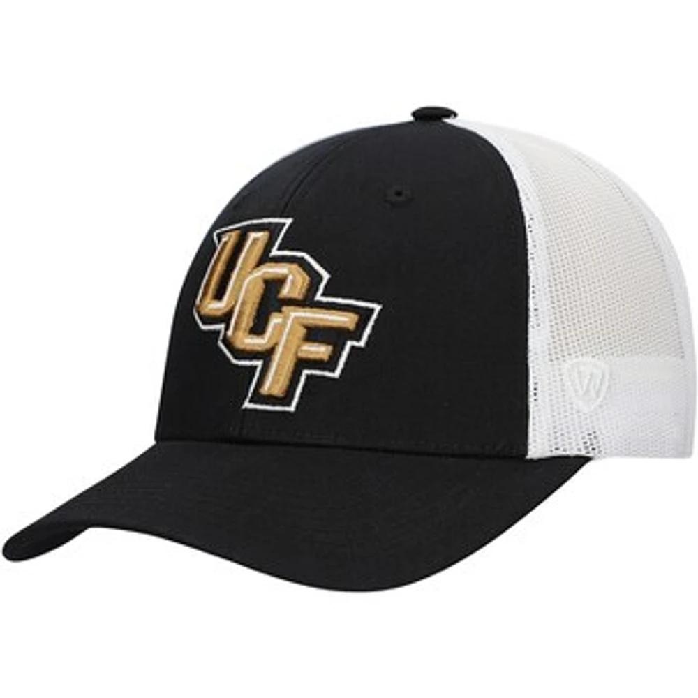 Men's Top of the World Black UCF Knights Victory Baseline Adjustable Trucker Hat