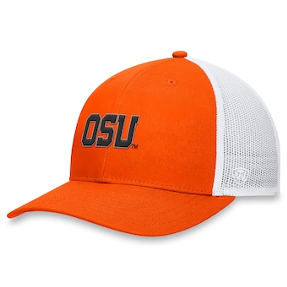 Men's Top of the World Orange Oregon State Beavers Trucker Adjustable Hat