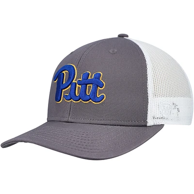 Men's Top of the World Gray/White Pitt Panthers Victory Baseline Trucker Adjustable Hat
