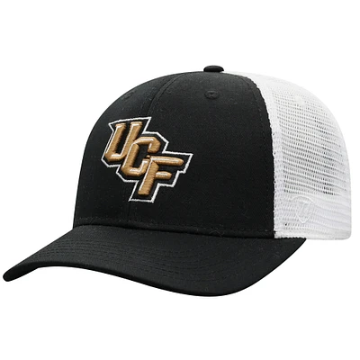 Men's Top of the World Black UCF Knights Victory Baseline Adjustable Trucker Hat
