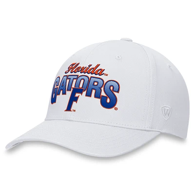 Men's Top of the World White Florida Gators Fundamentals Game Adjustable Hat